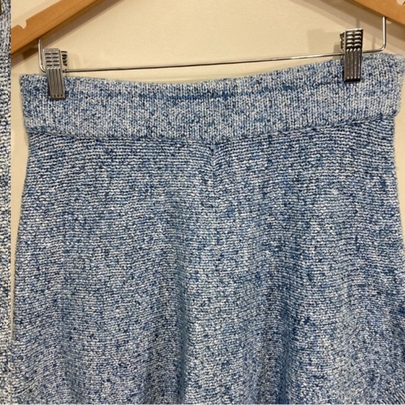 Free People Cruising Sweater Shorts Knit High Waisted Loose Blue Sz Medium New - Picture 7 of 11